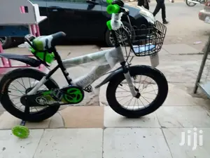 Kids Bike 18 Inch Black Green [Colour Design May Vary]