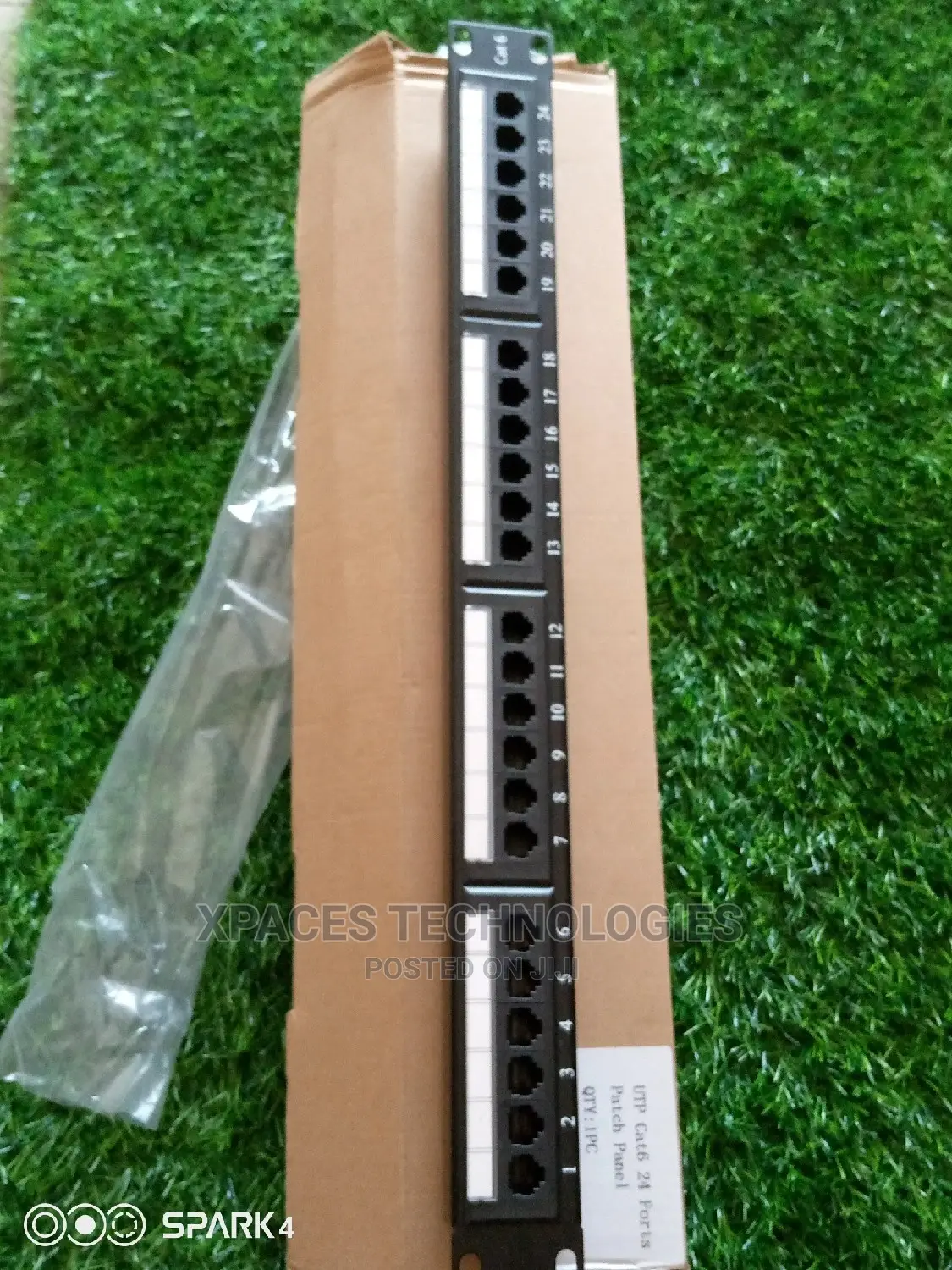 Cat6 UTP 24port Patch Panel Fully Loaded, AMPCOM