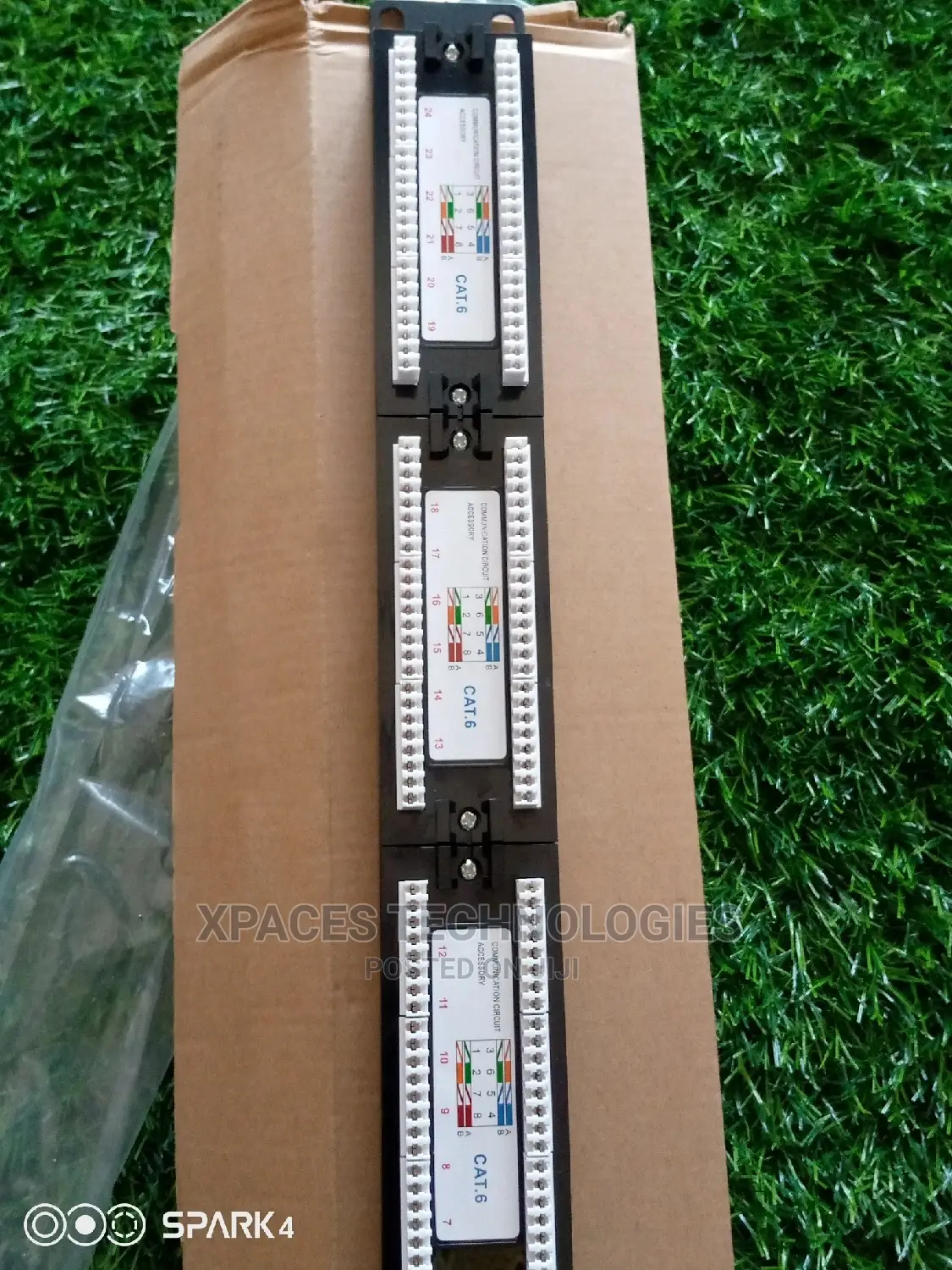 Cat6 UTP 24port Patch Panel Fully Loaded, AMPCOM
