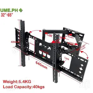 32"-60" Inch Double Arm Tilt Swivel TV Wall Mount Bracket