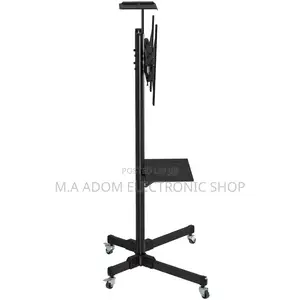 Free Standing Mobile Tv Cart With Wheels DVD Shelf 32''-65