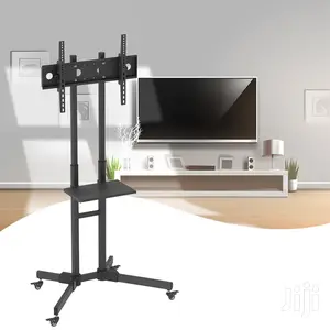 Mobile TV Cart With Wheels for 32-65(°ー°〃)