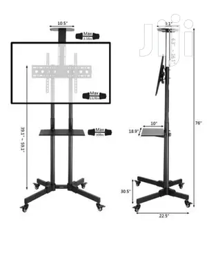 Mobile TV Cart Floor Stand Mount Home Exhibition 32"-65" TV