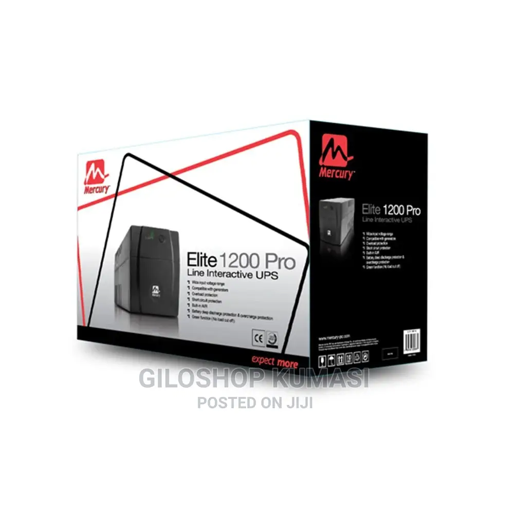 Mercury Elite 1200va Pro Ups Backup Battery