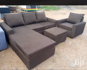 Strong Lasting Fabric L Shaped Sofa Chair