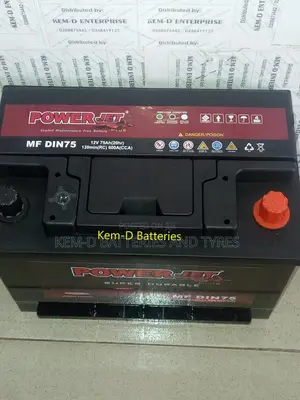 15plates Power Jet Car Battery 75AH 12v-Free Instant Delivry