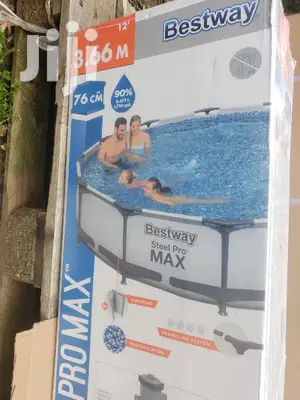12ft Frame Pool Metal Frame 366cm With Pump