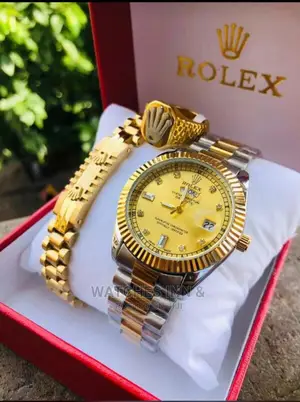 Rolex Watch With Bracelet and Ring