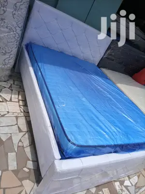 White Queen-Size Bed+Mattress. Free Delivery