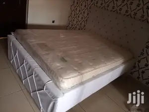 White Queen-Size Bed With Matress