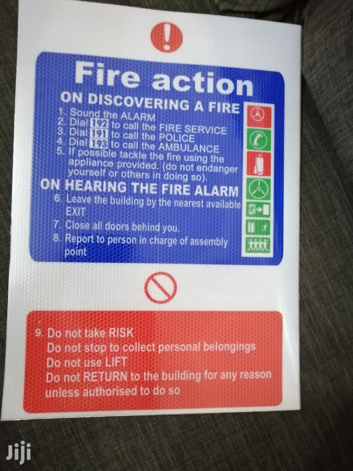 Fire Notice Sign(Reflective)