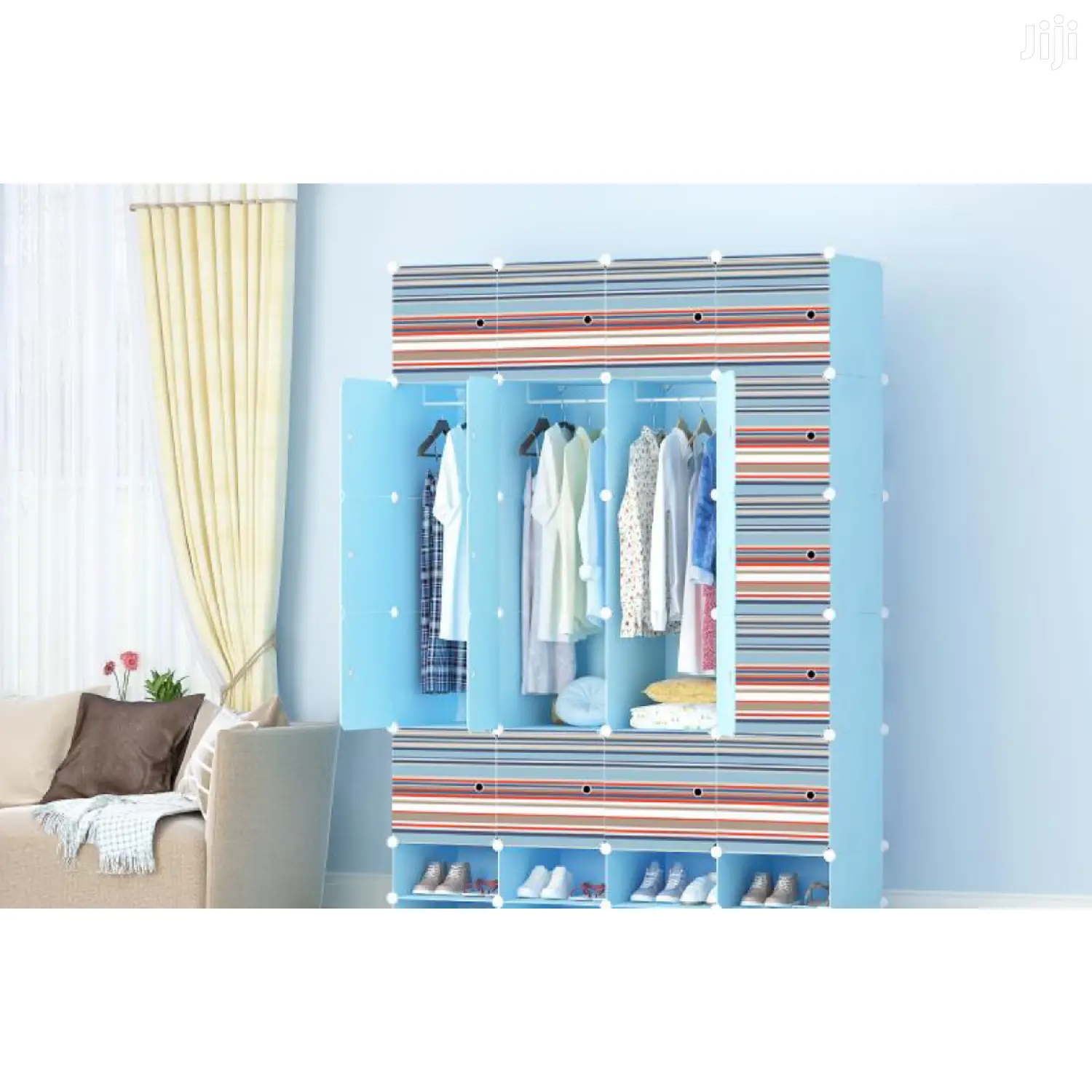 20 Cubes Plastic Wardrobe With Shoe Rack