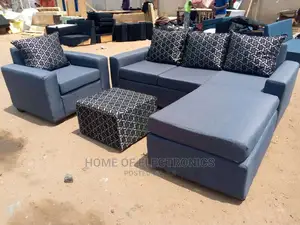 Available Made With Quality Wood Material L-shaped Sofa