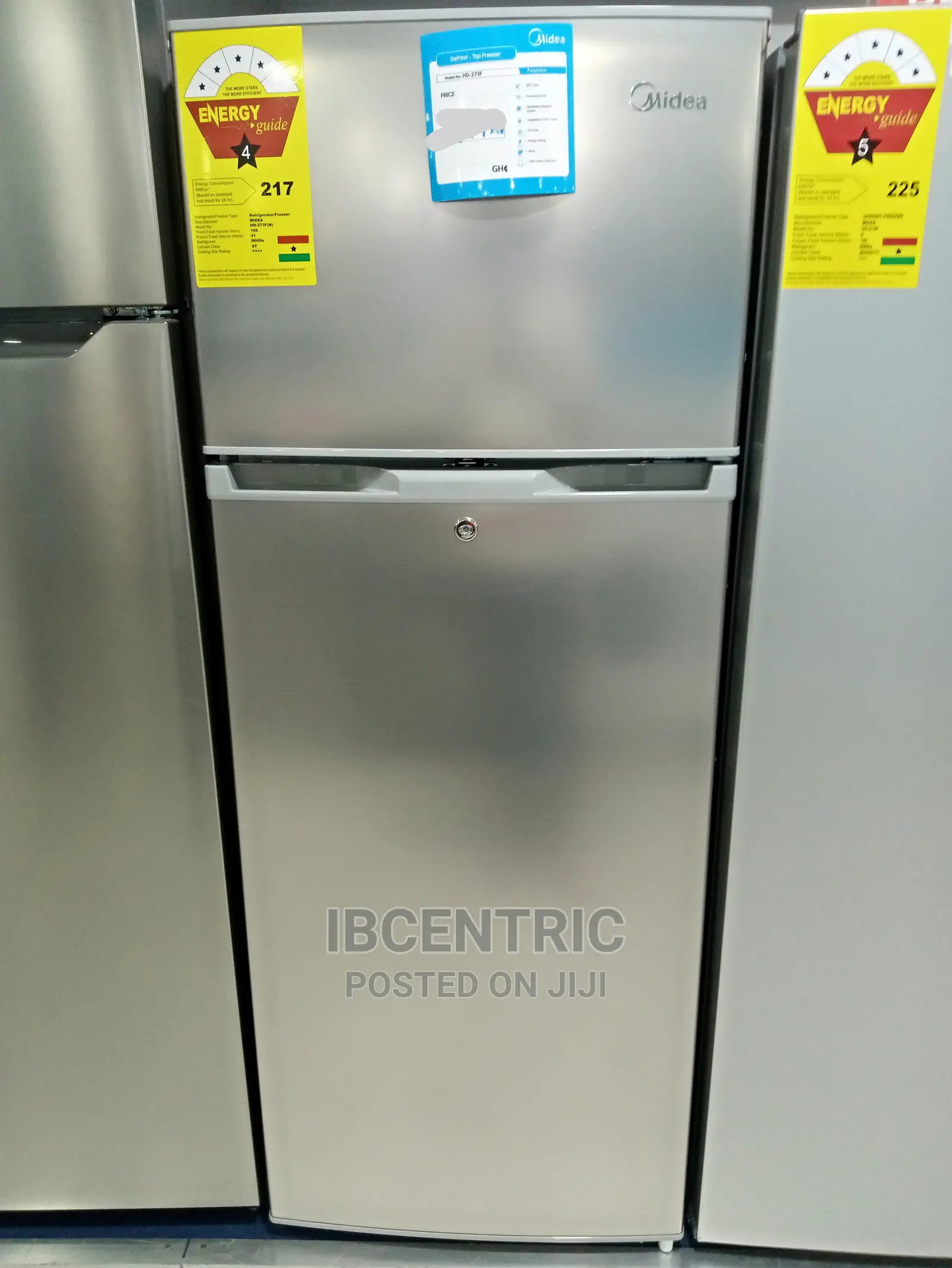 Midea 164L Double Door Refrigerator