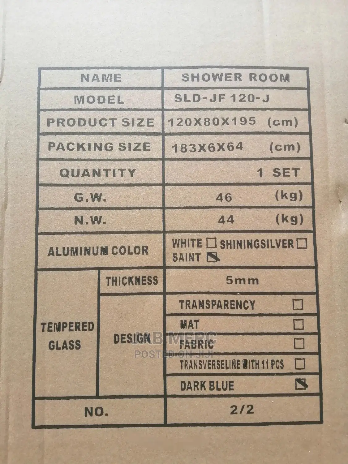 120cm X 80cm Shower Cubicle Bathroom New Design