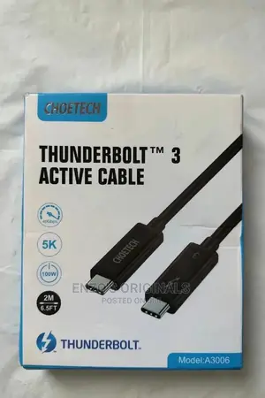 Thunderbolt 3 Active Cable 100w 40gbps Choetech Brand