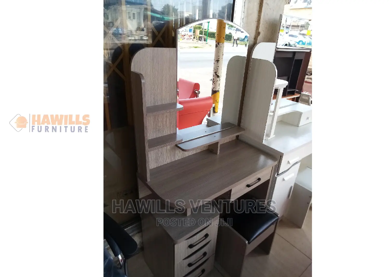 Gray Dressing Mirror