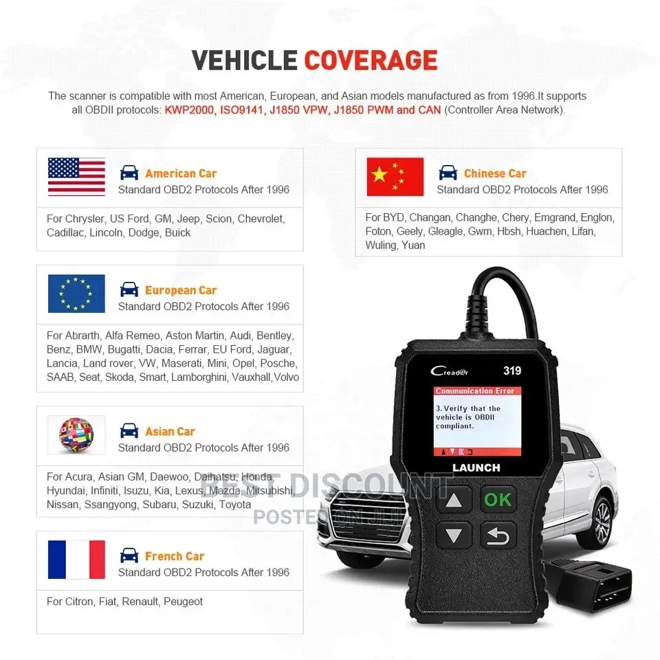 Original Launch Creader Cr319 Obd2