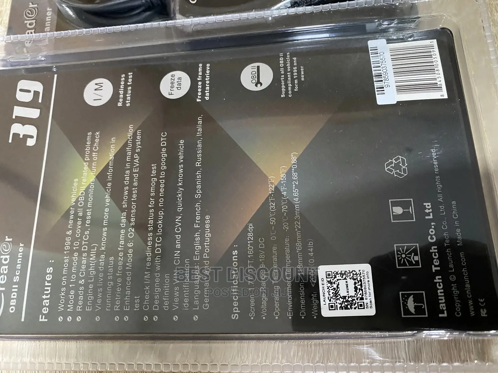 Original Launch Creader Cr319 Obd2