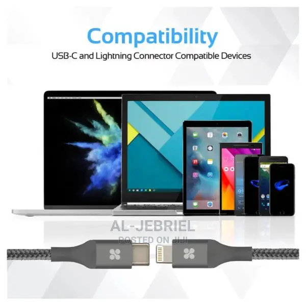 Promate Unilink-Ltc USB Type-C OTG Cable+Lightning Connector