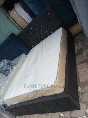 Queensize Leather Bed With Matress . Free Delivery