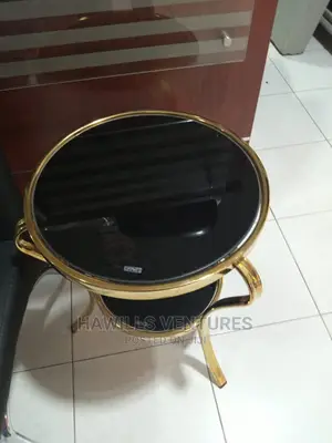 Black Glass Golden Dining Table