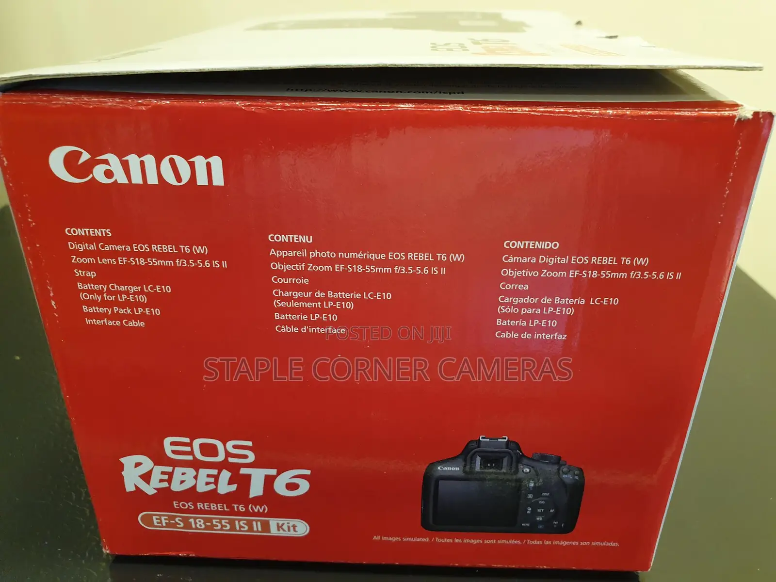 New Canon EOS T6 Digital Camera + 18-55mm Is Ii Lens