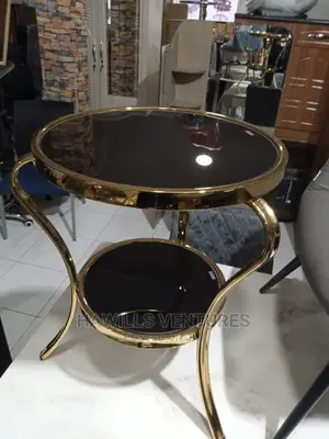 Round Black Coffee Table