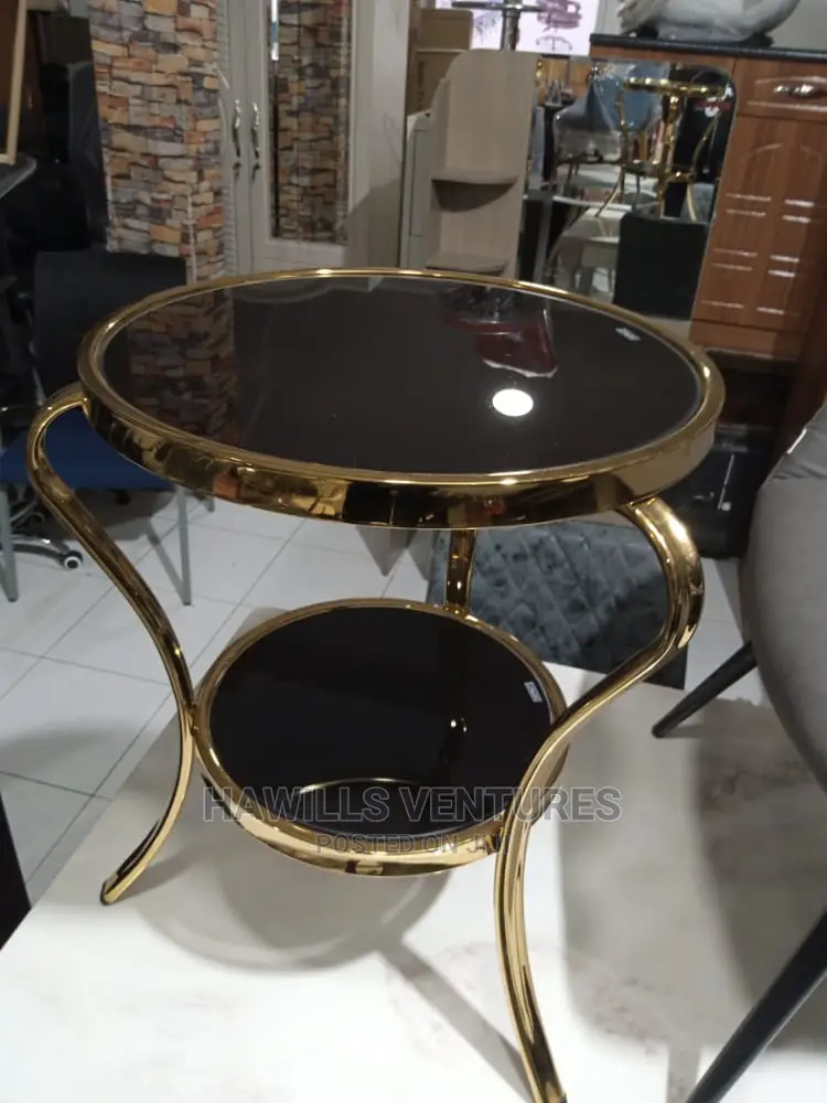 Round Black Coffee Table