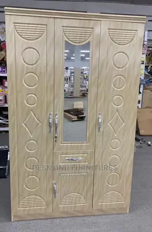 Three Doors Wardrobe With a Mirror
