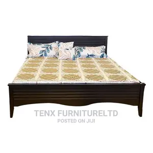 Bed King Size Wooden Brown