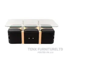 Coffee Table With 6 Stools