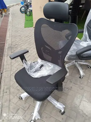 Revolving Wheels Black Chair