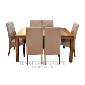 Dining Set 6-Seater (Upholstery Design Walnut)