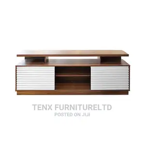 TV Rack (Walnut, Offwhite)