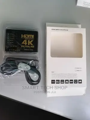Hdmi Switch 5 to 1 Ultra HD With Remote Control
