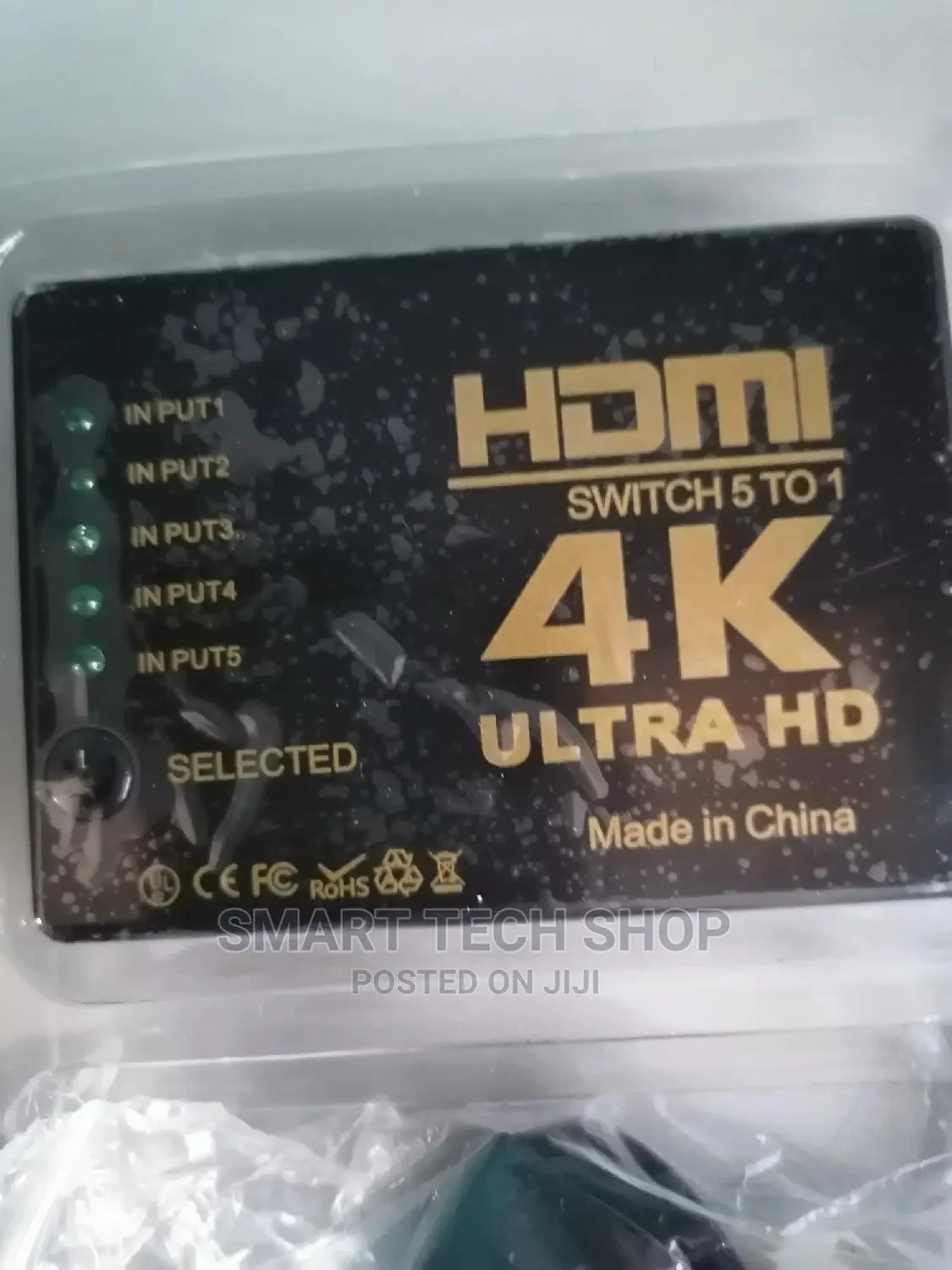 Hdmi Switch 5 to 1 Ultra HD With Remote Control