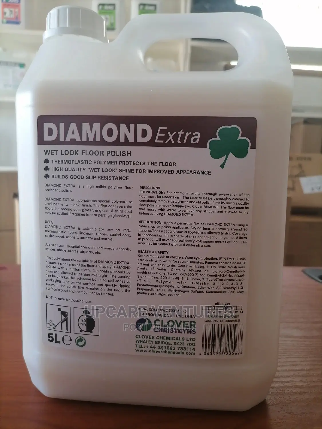 Clover Diamond Extra Wet Look Floor Polish