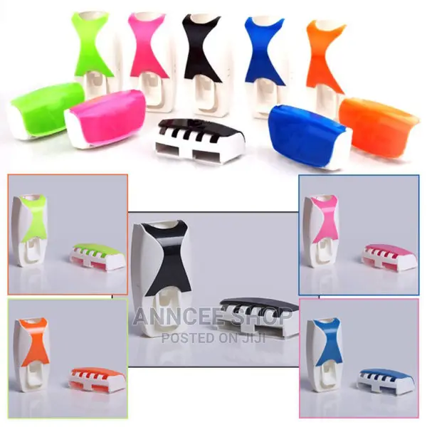 Automatic Toothpaste Dispenser + Toothbrush Holder