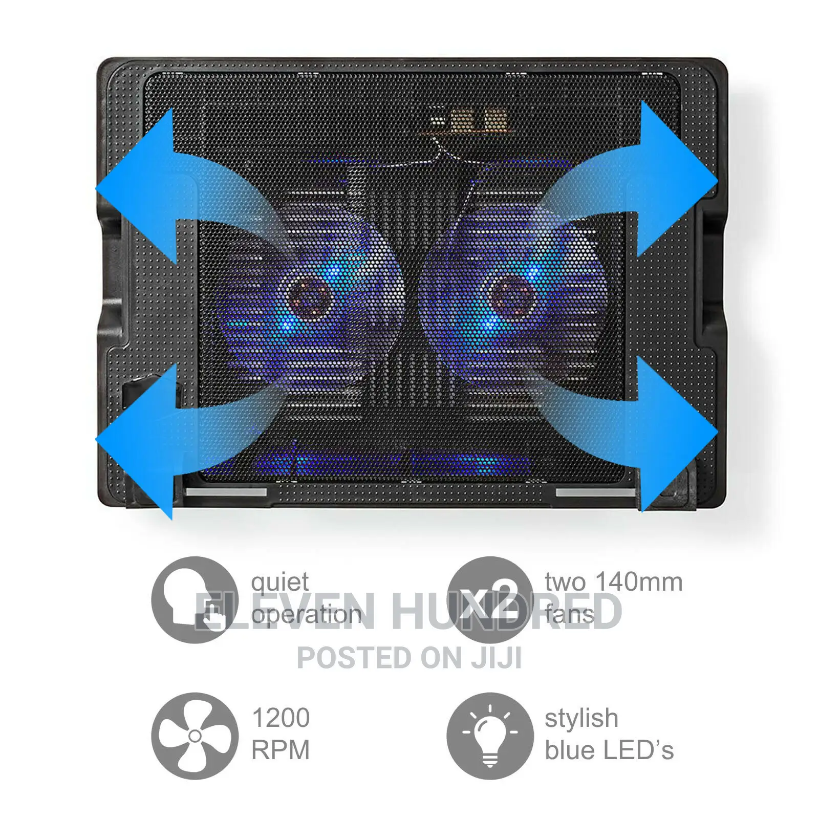 Laptop Cooling Pad, Fan Usb Adjustable Cooler Stand