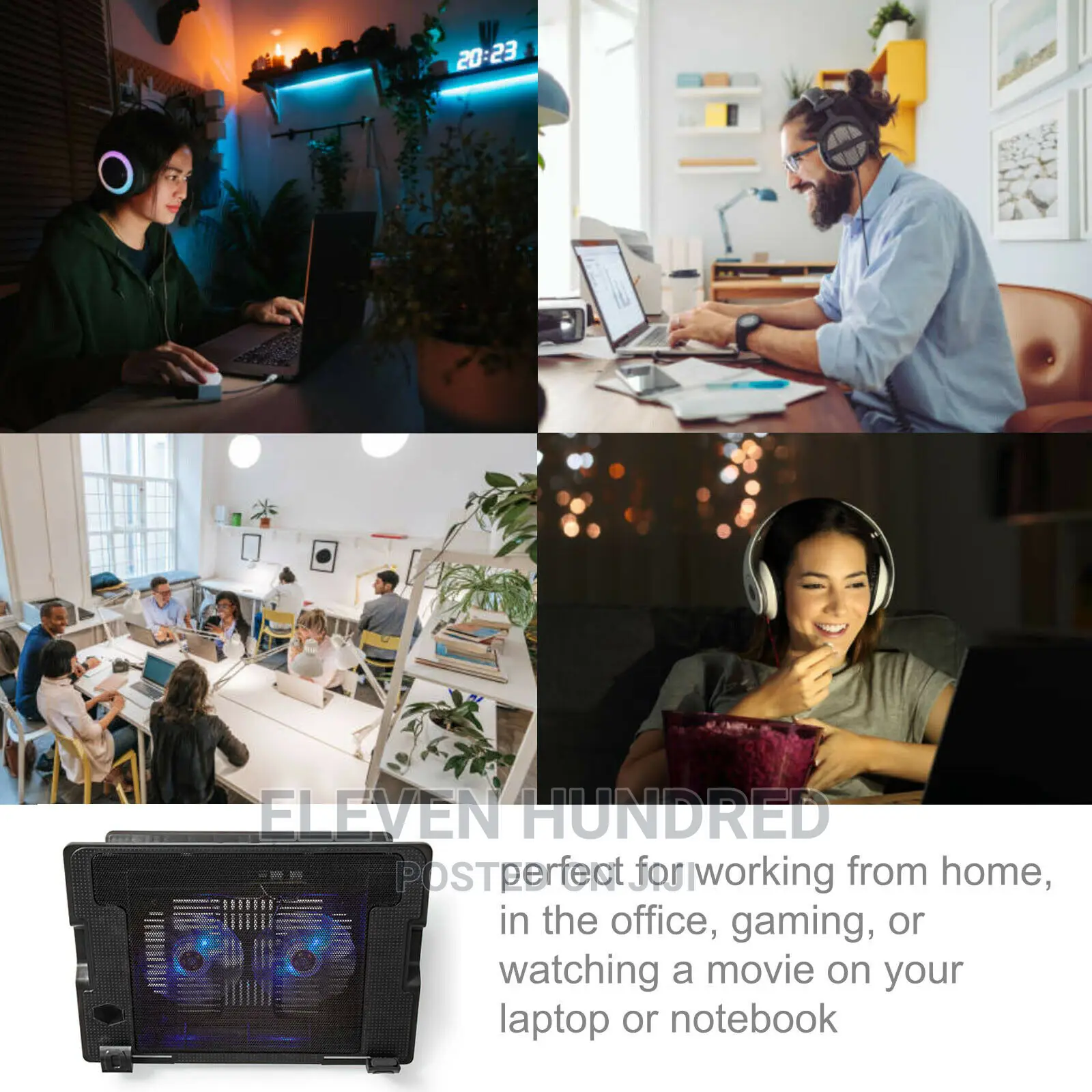 Laptop Cooling Pad, Fan Usb Adjustable Cooler Stand