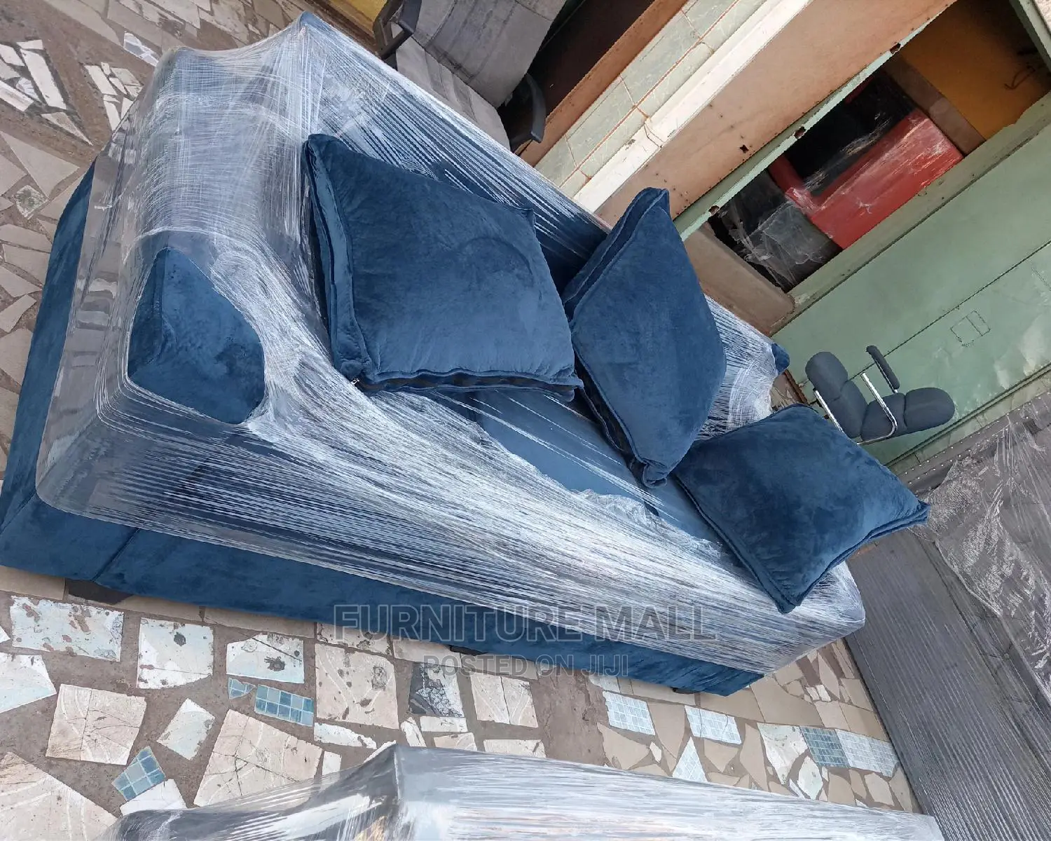 Blue Black 3in1 Sofa. Free Delivery