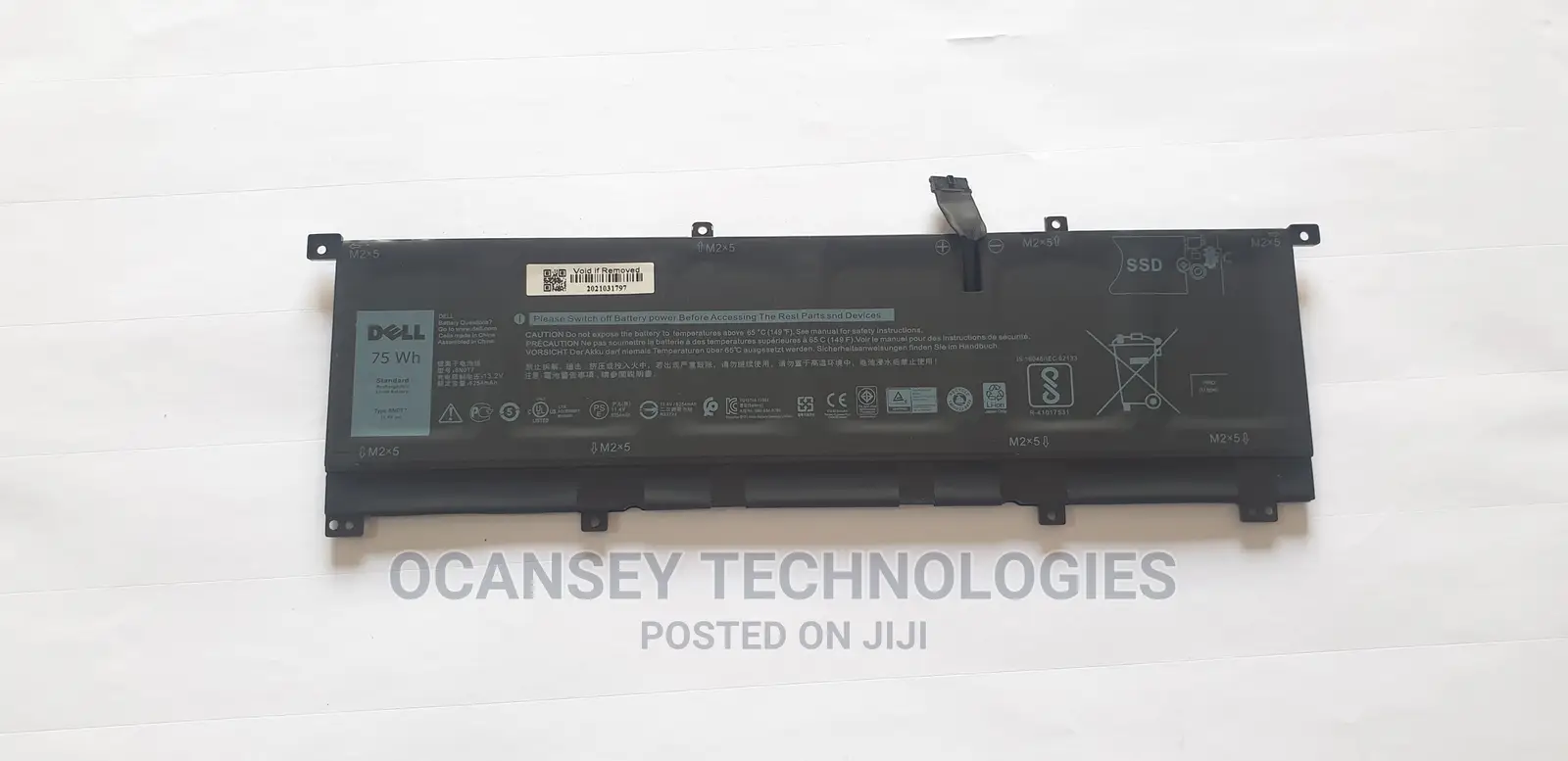 Original Dell Battery Tmfyt 8n0t7 for Dell XPS 15 9575 Serie
