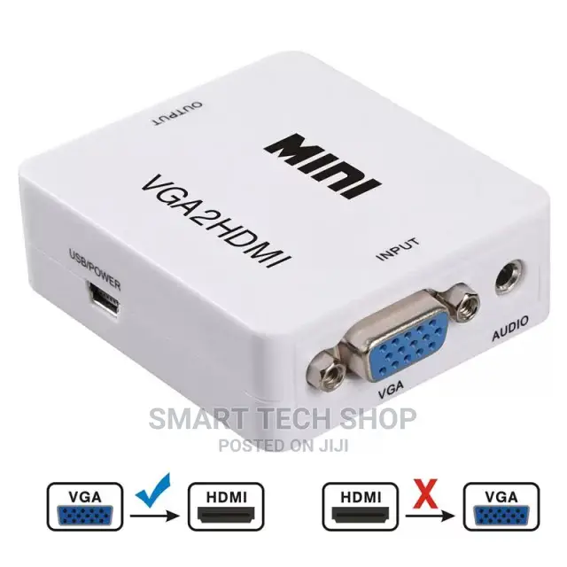 1080P MINI VGA to HDMI Converter With Audio Video Projector