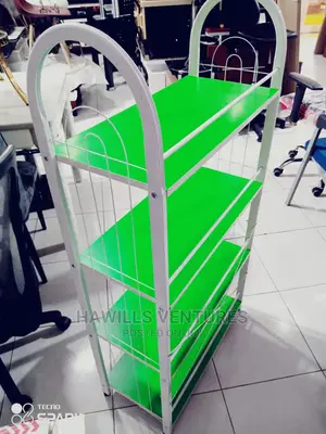 Green Wood Shoe Rack