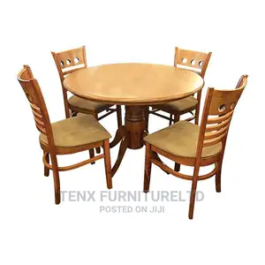 Dining Set 4+1 Round Wooden