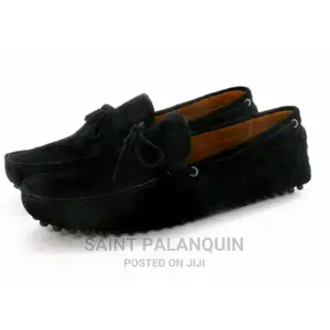 Suede Black Loafers