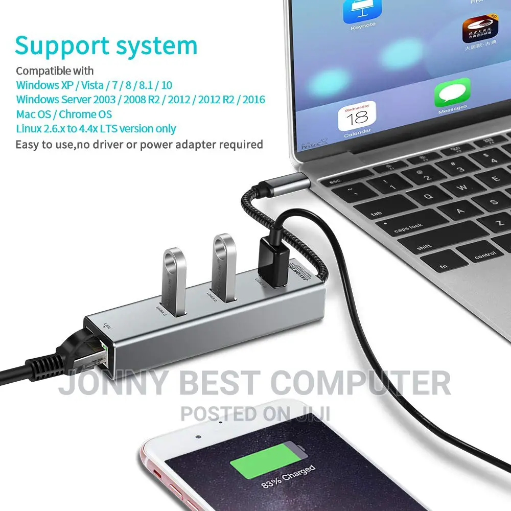 3.0 Type C USB Hub With LAN