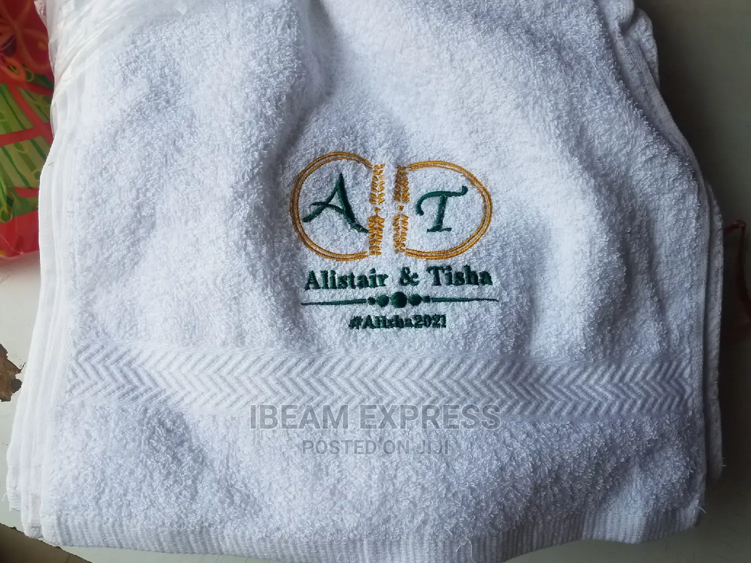 Face Towel Embroidery (Weddings)