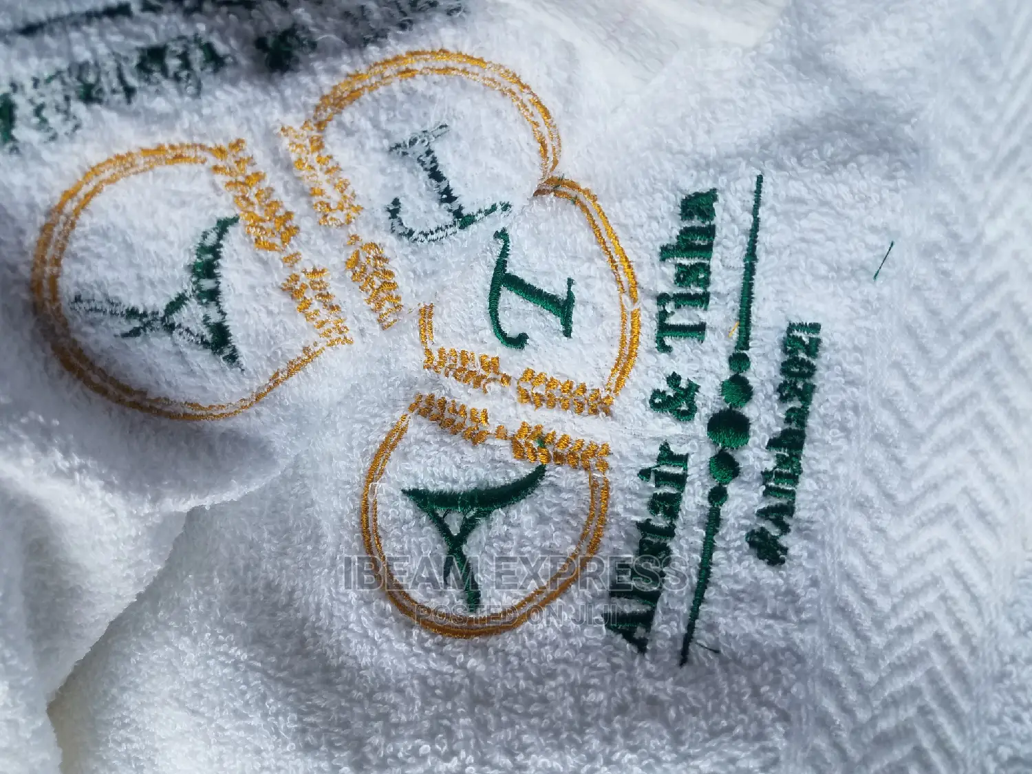 Face Towel Embroidery (Weddings)